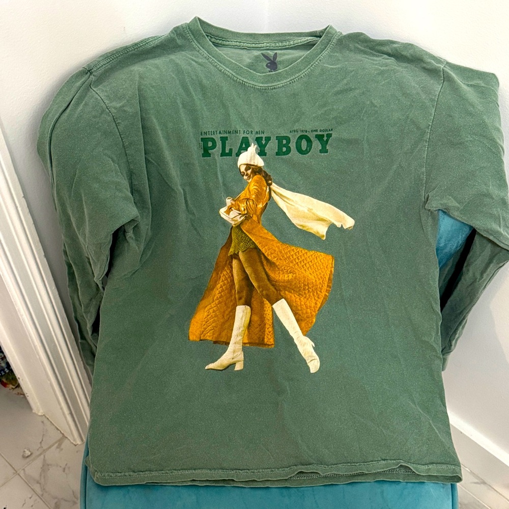 Vintage Playboy Graphic Long Sleeve Shirt Size M